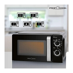 Micro-ondes avec gril 17L 700W Proficook PC-MWG 1208 Noir