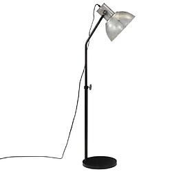 Avis vidaXL Lampadaire 25 W argent vintage 30x30x90-150 cm E27