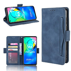 Etui en PU retourner avec support bleu pour Motorola Moto G8 Power