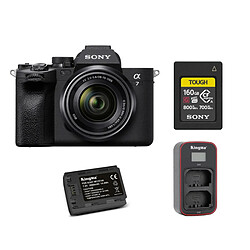 Sony A7 IV 28-70mm kit +Sony 160GB CFexpress Type A TOUGH Memory Card+ Kingma 2000mAh Battery (Sony NP-FZ100) + Kingma Sony NP-FZ100 LCD Dual USB charger