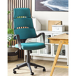 Beliani Chaise de bureau Bleu GRANDIOSE