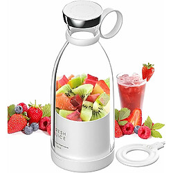 Vendos85 Blender Portable électrique Smoothie de 0,35L Rechargeable USB blanc