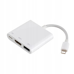 GUPBOO Adaptateur Convertisseur LIGHTNING vers HDMI/USB/LIGHTNING,JL2810