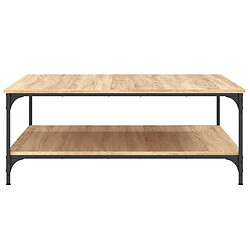 ComfortXL Table Basse Chêne Sonoma 100x100x40 Cm Bois D'ingénierie pas cher