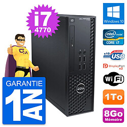 PC Dell Precision T1700 SFF Intel i7-4770 RAM 8Go Disque 1To Windows 10 Wifi - Occasion