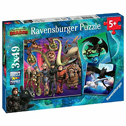 Ludendo Puzzles 49 Pièces Ravensburger - Apprivoiser les dragons - Dragons 3