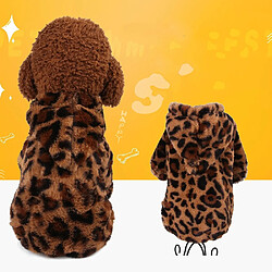 Wewoo 2 vêtements d'hiver léopard pour chien Teddy Dog Keep Warm de PCStaille