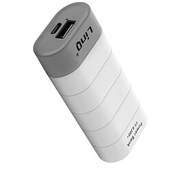 Batterie de secours Universel Chargeur Externe USB 1A 6000mAh LinQ Blanc et gris