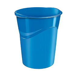 Corbeille à papier plastique Cep Gloss bleue 14 L