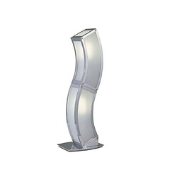 Luminaire Center Lampe de table Duna Chrome poli, blanc