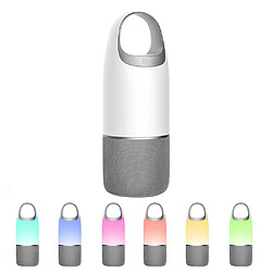 Yonis Enceinte Bluetooth Portable Avec Banque D'énergie 3600mAh Et Lumière LED Colorée