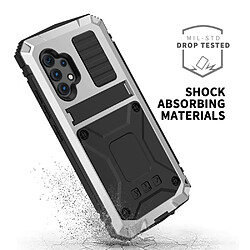 Coque en TPU Antichoc Antipoussière avec béquille argent pour votre Samsung Galaxy A32 4G