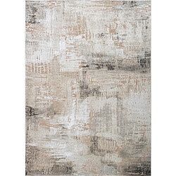 Thedecofactory VERDIO USED - Tapis en viscose effet used en relief kaki 135x195