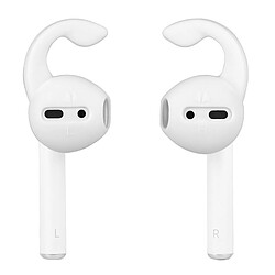 Wewoo Oreillettes en silicone sans fil pour écouteurs Bluetooth Apple AirPods 1/2 Blanc