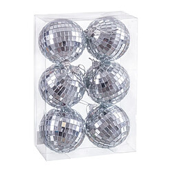 BigBuy Home Boules de Noël Polyfoam Ø 6 cm 17,5 x 12 x 6 cm (6 Unités)