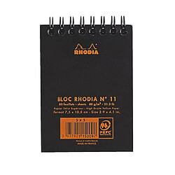 Avis Bloc bureau Rhodia noir spirale 80 feuilles 5 x 5 cm n° 11 format 7,5 x 10,5 cm