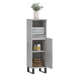 Acheter Maison Chic Armoire de salle de bain,Meuble de rangement,Meuble haut gris béton 30x30x100 cm -GKD284942