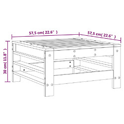 vidaXL Repose-pied de jardin bois de pin massif pas cher