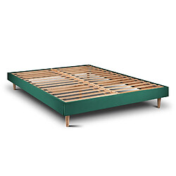 Sommeil de plomb Sommier Kit Velours Vert 150x200 H29cm