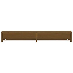 Acheter vidaXL Support de moniteur Marron miel 100x27x15 cm Bois de pin solide