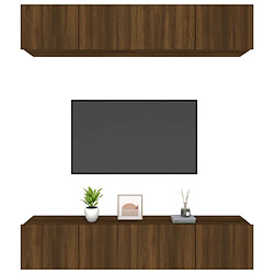 Avis vidaXL Meubles TV 4 pcs chêne marron 80x30x30 cm bois ingénierie