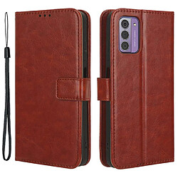 Htdmobiles Housse pour Nokia G22 / G42 5G - etui coque pochette portefeuille + verre trempe - MARRON