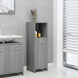 Maison Chic Armoire de bain,Meuble de rangement de salle de bain,Meuble haut Sonoma gris 30x30x95 cm Bois d'ingénierie -GKD797776