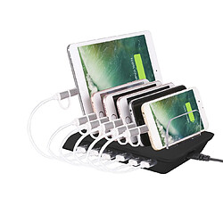 YP Select Support de charge pour téléphone portable multifonction multi-chargeur - noir