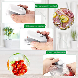 Universal 1 mini-étanchéiteur, 2 couteaux d'étanchéité portables, thermoscellant pour l'étanchement sous vide des poches, appareils portatifs à usage domestique |(blanche)