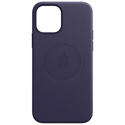 Apple Coque Leather MagSafe pour iPhone 12 (Pro) - Deep Violet