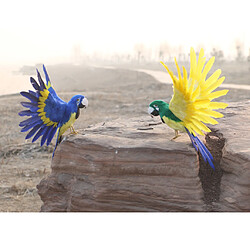 Avis Artificiel à plumes Animal Bird Garden Figurine Decor perroquet bleu