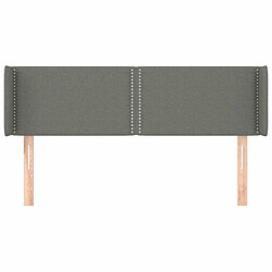 Avis Maison Chic Tête de lit scandinave avec oreilles,meuble de chambre Gris foncé 147x16x78/88 cm Tissu -MN90956