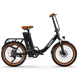 Avis Vélo électrique pliable OneSport OT16-2 20" Moteur 250 W Batterie 48 V 17 Ah - Marron