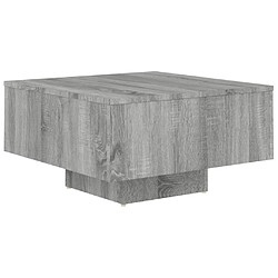 Maison Chic Table basse,Table Console Table d'appoint, Table pour salon Sonoma gris 60x60x31,5 cm Bois d'ingénierie -MN11934