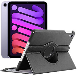 Etui rotatif en simili cuir + verre trempé pour iPad Mini 2021 8.3" A2568- Noir -Visiodirect-