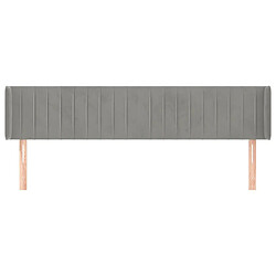 Avis Maison Chic Tête de lit scandinave avec oreilles,meuble de chambre Gris clair 203x16x78/88 cm Velours -MN34891