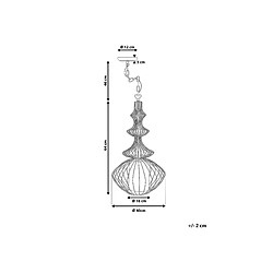 Avis Beliani Lampe suspension KOLVA Métal Noir