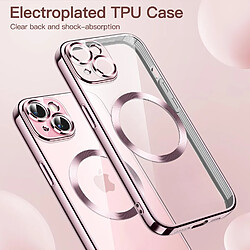 Coque Silicone Pour iPhone 15 Pro Max Couleur Rose Compatible Magsafe + Verre Trempe Protection Ecran Little Boutik®