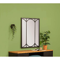 Atmosphera, Createur D'Interieur Miroir style verrière - 74 x 90 cm - Noir