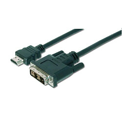 c?ble HDMI 19pol St ? DVI 18+1 adapteur noir 5m