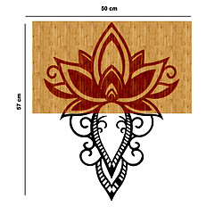 Avis EPIKASA Décoration Murale en Métal et Bois Fleur de Lotus 4