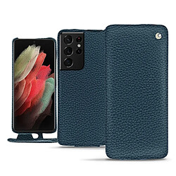 Housse cuir Samsung Galaxy S21 Ultra - Rabat vertical - Indigo ( Pantone #1f4565 ) - NOREVE