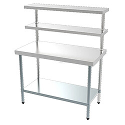 Table Inox Murale - Avec Etagère de Chef - Gamme 600 - Combisteel