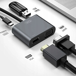 Avis GUPBOO Adaptateur pour ordinateur portable XO Hub HDMI VGA USB 3.0 USB-C,JL2085