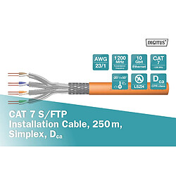 DIGITUS CAT.7 S-FTP Installationskabel, 1200 MHz Dca,250m