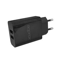 Approx Double chargeur mural USB-A 5V/2.4A 12W