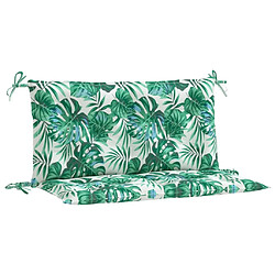 Maison Chic Coussins Confort,Coussins de banc de jardin lot de 2 motif de feuilles -GKD37533