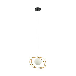 Luminaire Center Suspension Grosetta Verre,Acier Noir,Or