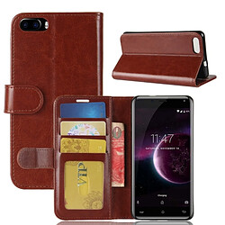 Wewoo Coque marron pour CUBOT Magic Crazy Horse Texture horizontale Flip étui en cuir avec titulaire et fentes cartes porte-monnaie