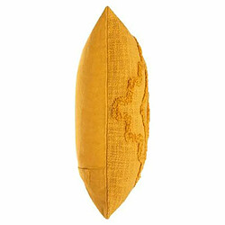 Coussin Déco Tufté Inca 40x40cm Ocre